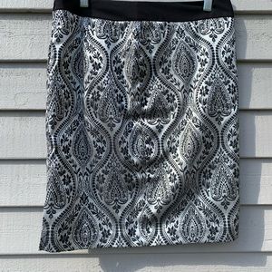 Black and silver shimmer/metallic skirt